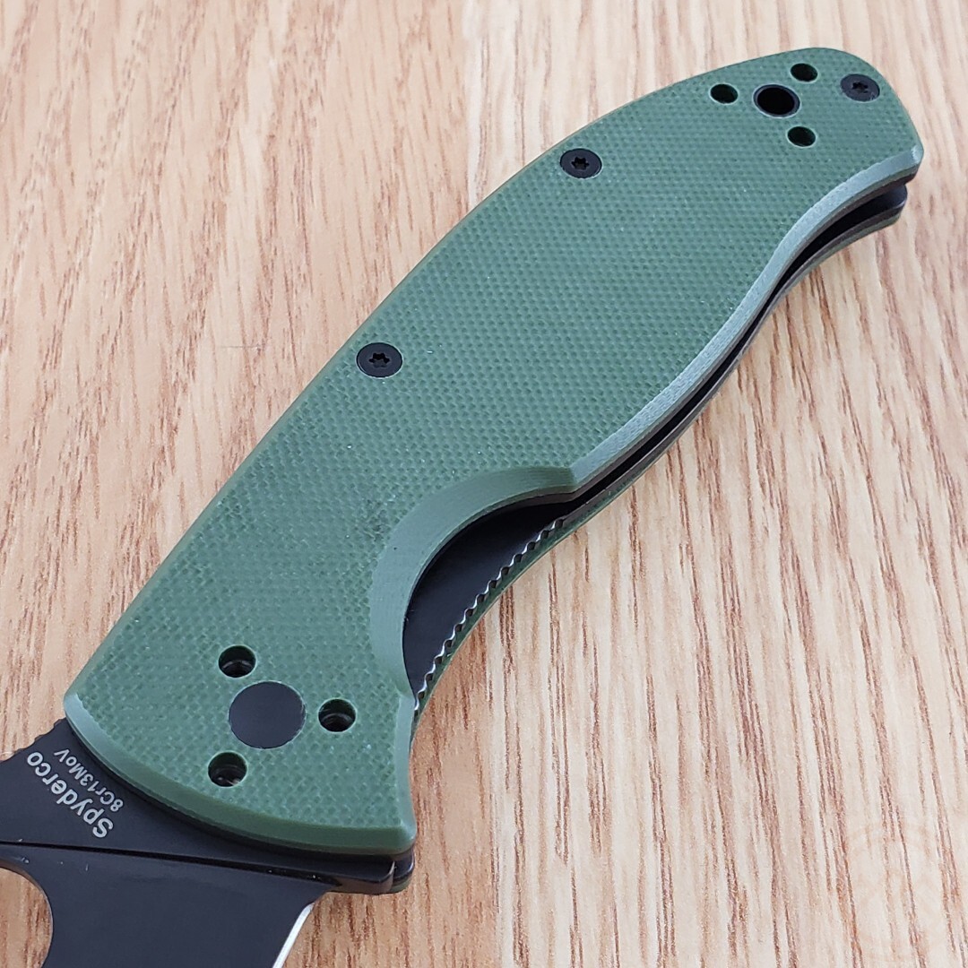 Spyderco Tenacious Linerlock Folding Knife 3.38" 8Cr13MoV Steel Blade G10 Handle