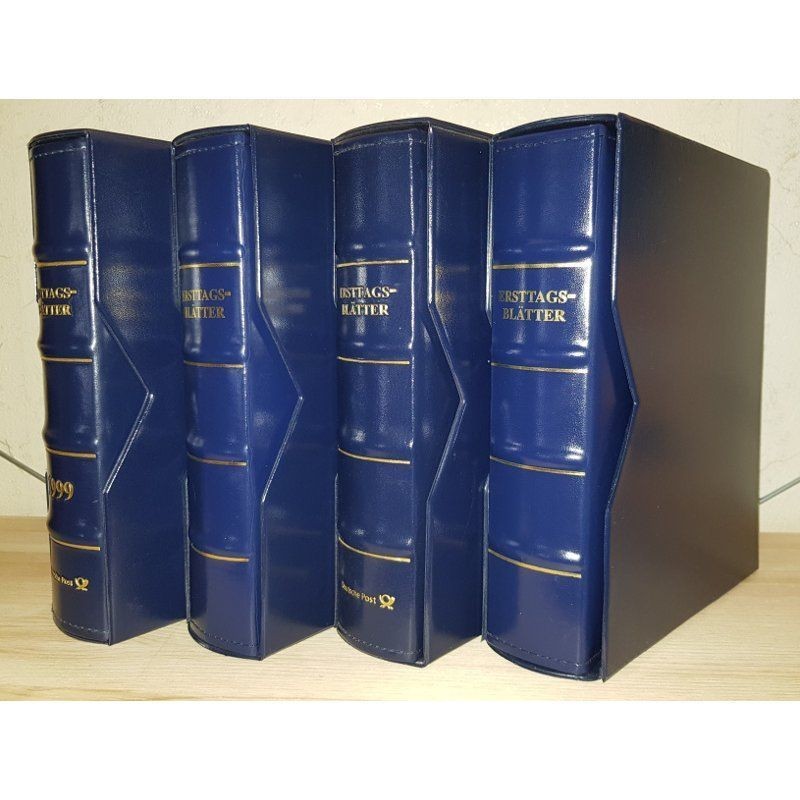 Post 1 album (4 rings) with slipcase empty for letters, postcards, ETB, FDC