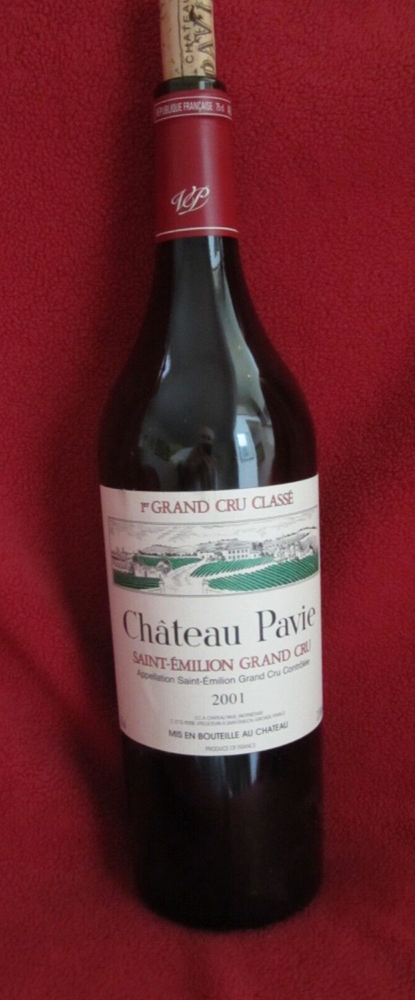 2001 Chateau Pavie Empty Wine Bottle with Cork