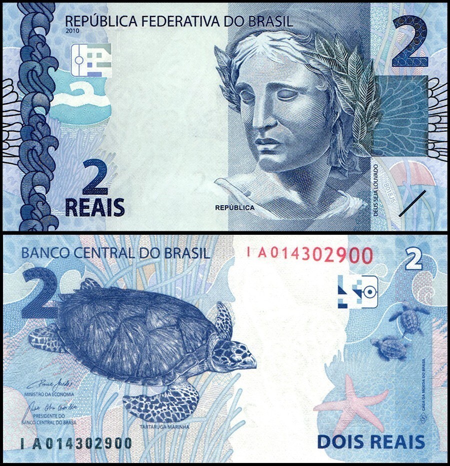 Brazil 2 Reais, 2010, P-252f, UNC