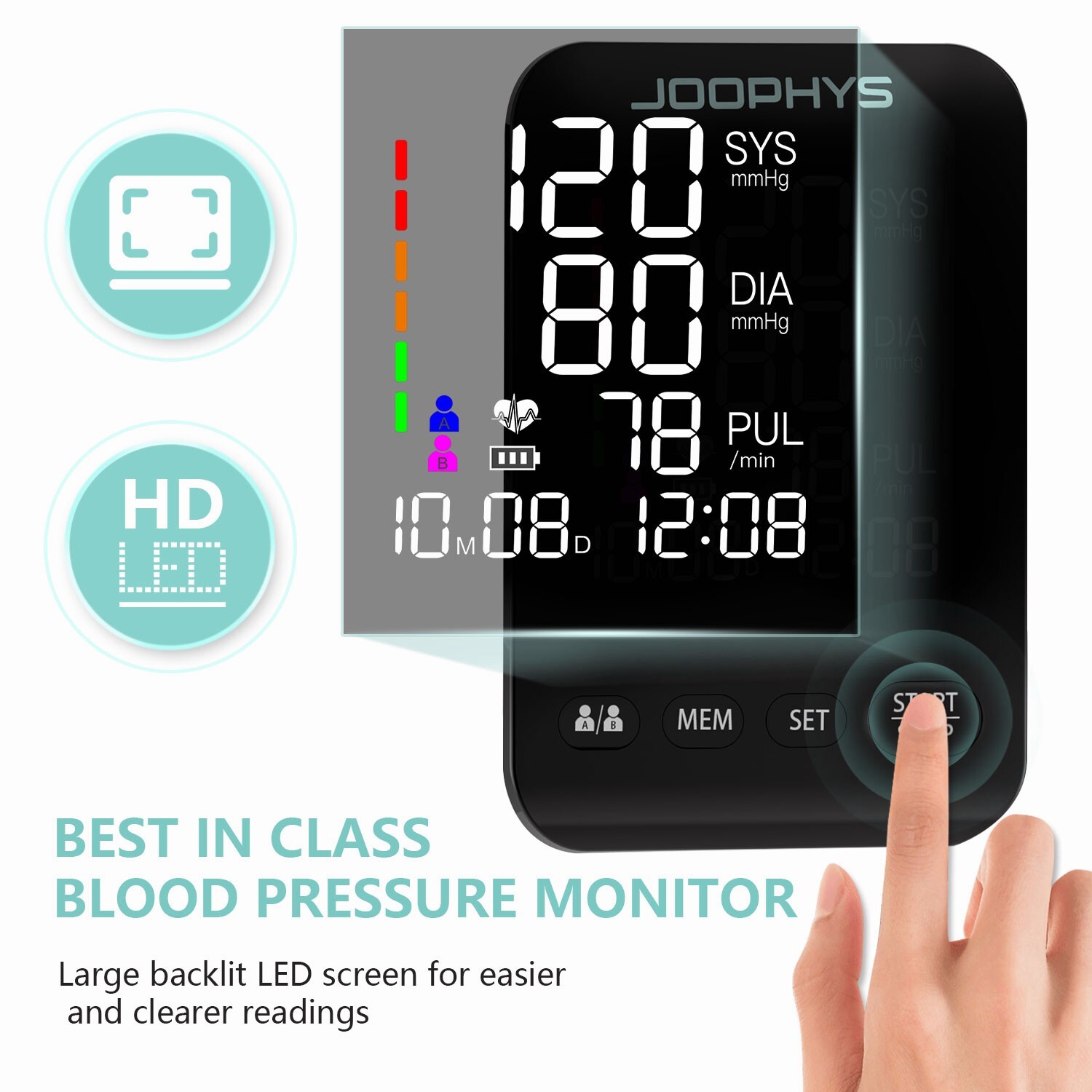 Blood Pressure Monitor Upper Arm, Automatic Digital Upper Arm Blood Pressure