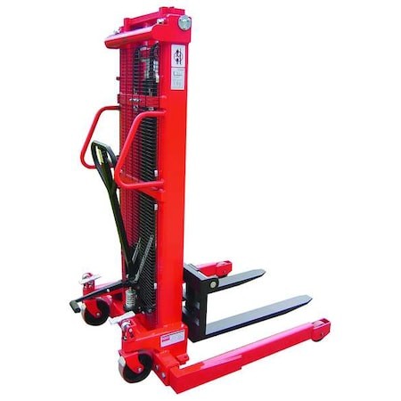 Dayton 4Vme9 Adj Base Hydraulic Stacker, Load Cap. 2000 Lb.