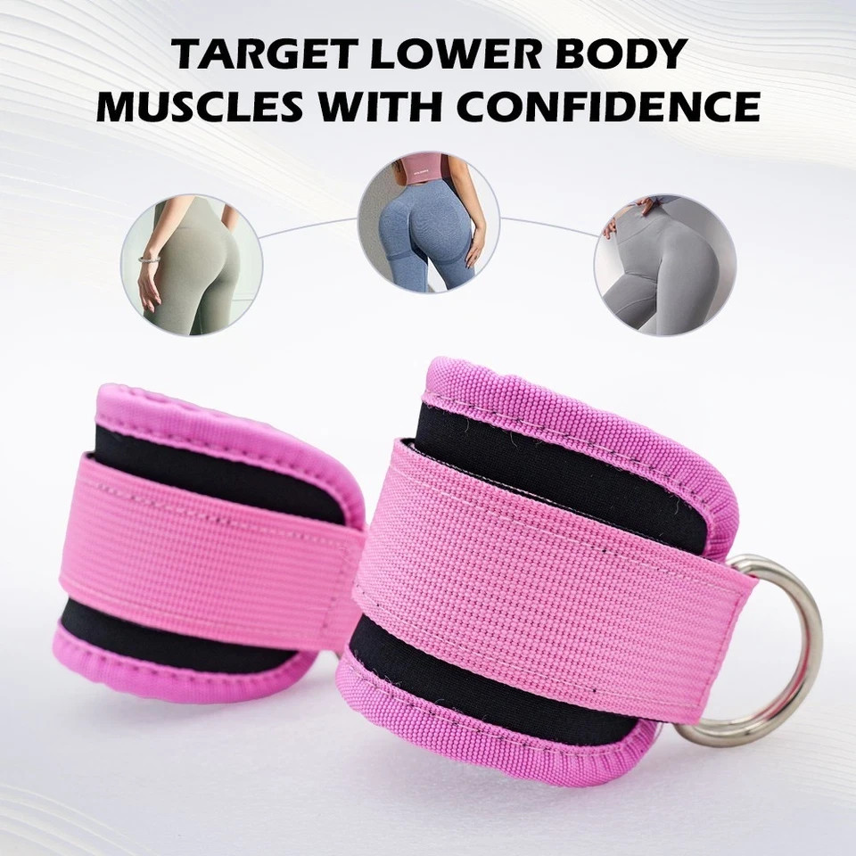 Ankle Straps for Cable Machine Glute Kickbacks | Comfort & Stability