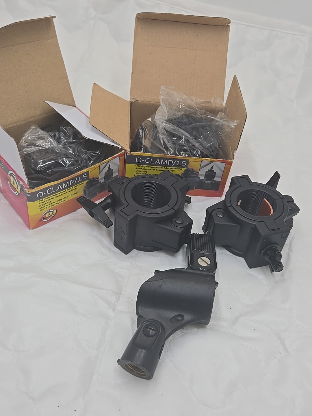 American DJ ADJ Products O-Clamps Tube for 1.5"-2” Truss NIB Plus Extra Lot