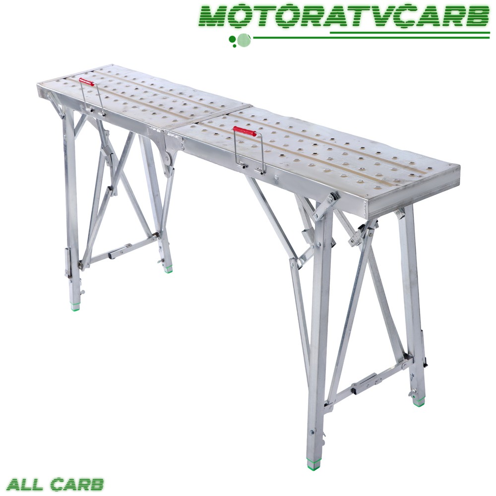 ALL-CARB Scaffolding, Adjustable Work Platform Scaffold Tower Ladder Stool 1.6M