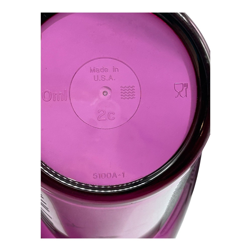 Tupperware Micro Pitchers Set 2 Measuring Cups Purple #5100 5101 Microwaveable
