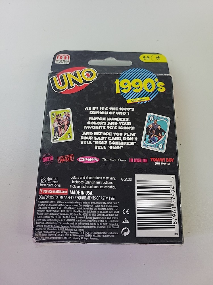 UNO 1990's Card Game