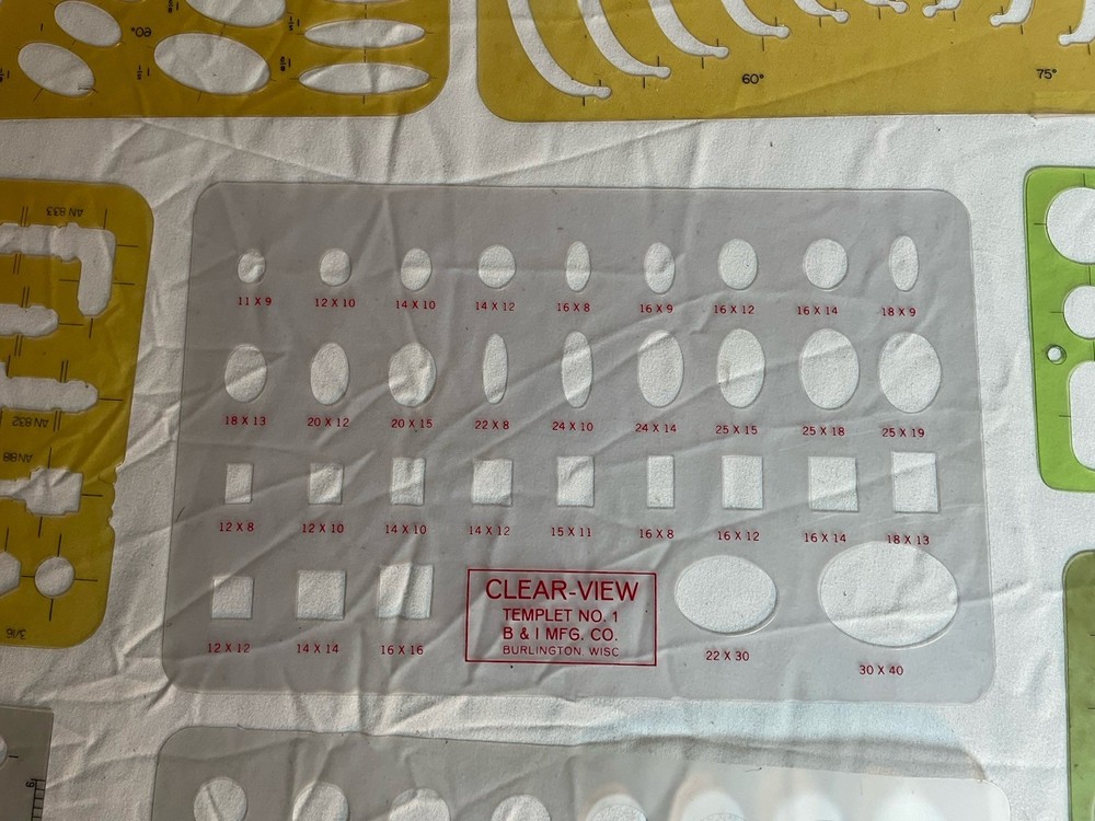 Lot Drafting Drawing Templates RapiDesign Pickett Clear View Automatic Electric