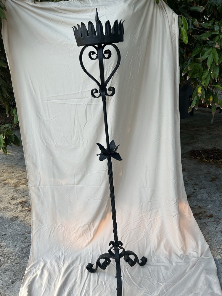 Addison Mizner wrought iron Torchiere