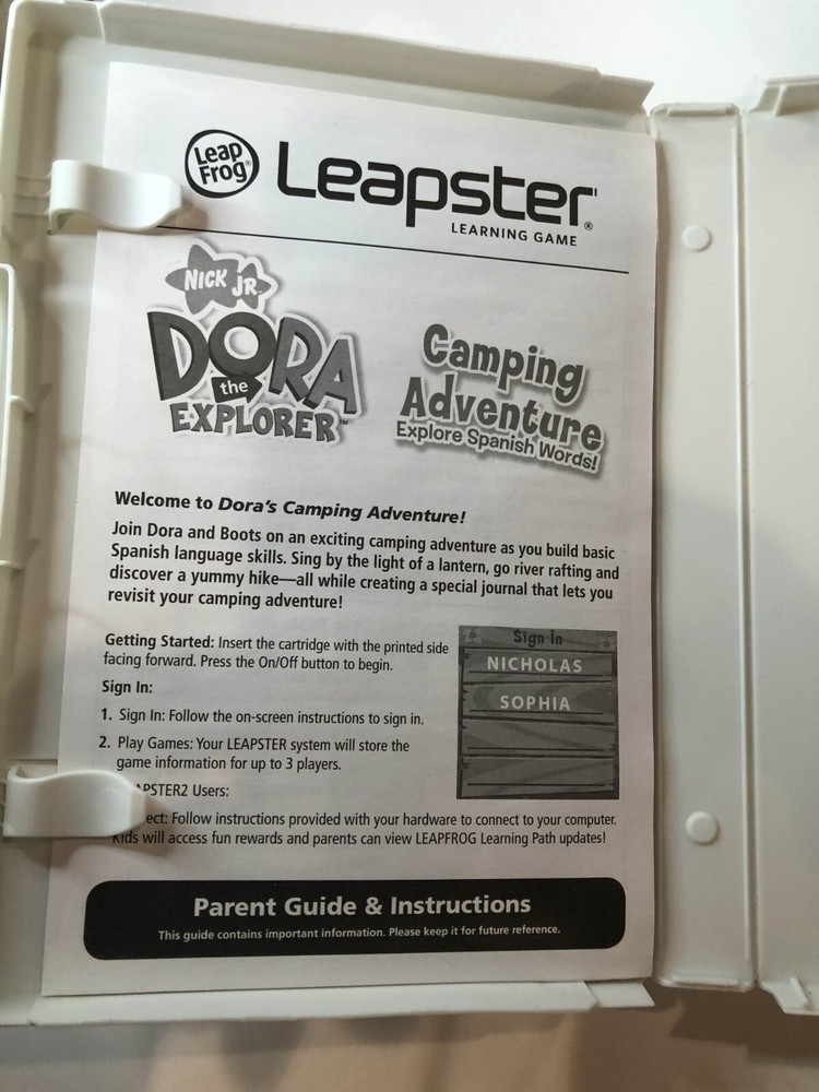 Dora The Explorer Camping Adventure Leapfrog Leapster Learning Game Tested