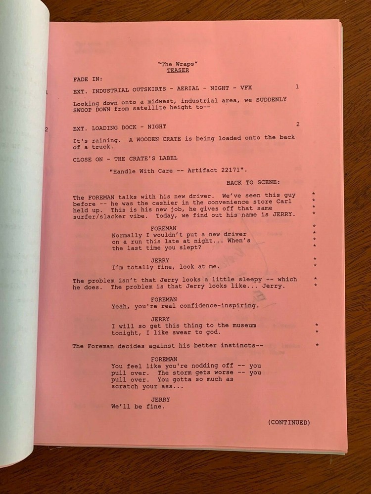 TWO Drafts Cast Shooting Script SPECIAL UNIT 2 Season 1 Ep 3 - Michael Landes