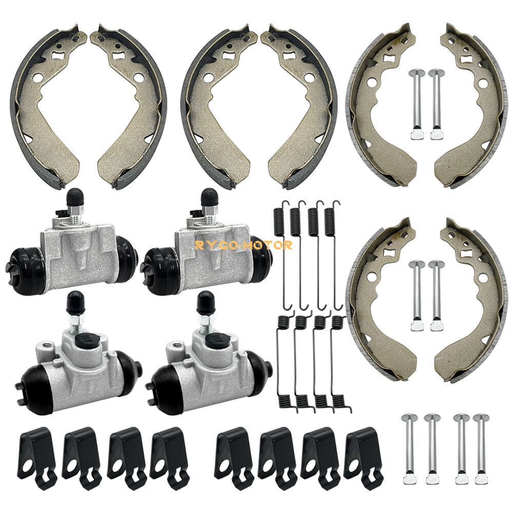 Front & Rear Brake Wheel Cylinders w/Shoes for Kawasaki KAF300 Mule 500 520 550