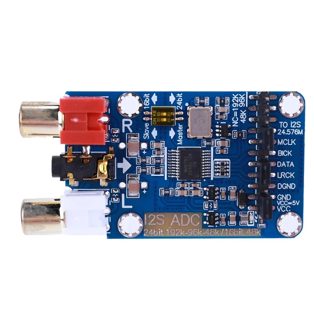 I2S ADC Master Slave Mode Development Board WM8782S Audio Capture Card Module