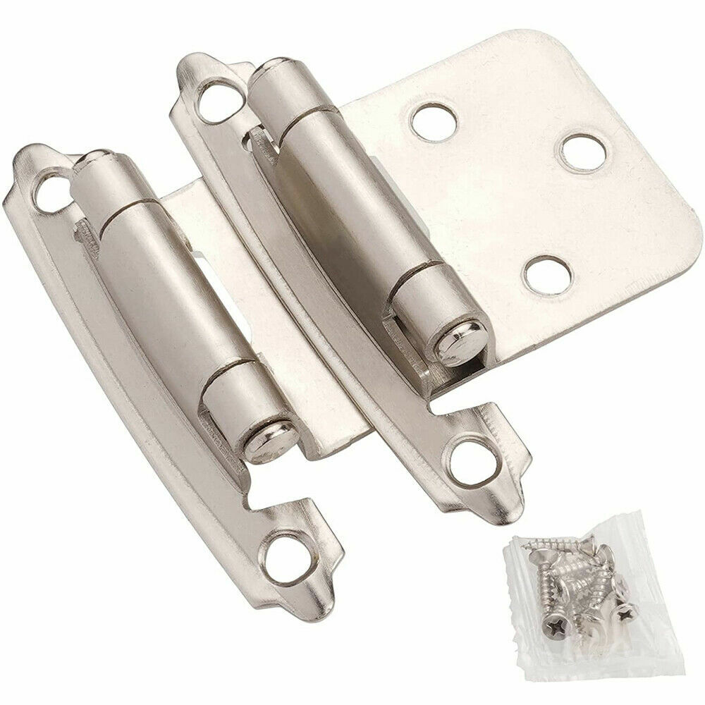 40Pcs Kitchen Cabinet Hinges Overlay Self Closing Face Mount Cupboard Door Hinge