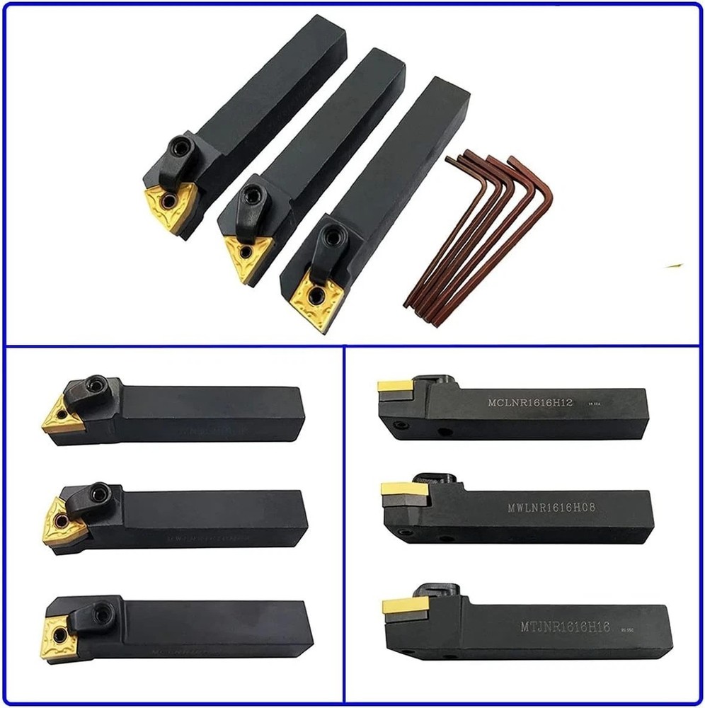 5/8" Carbide Lathe Tool Set with 36 Inserts for Versatile Machining