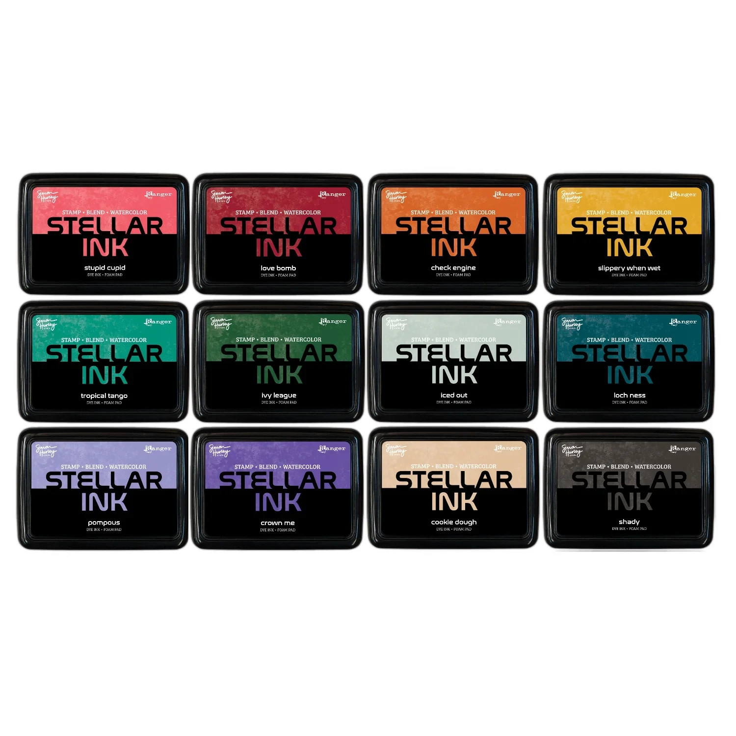 Ranger Simon Hurley Create. STELLAR Ink Pad (RELEASE #2) 12 ink pads MSRP $84