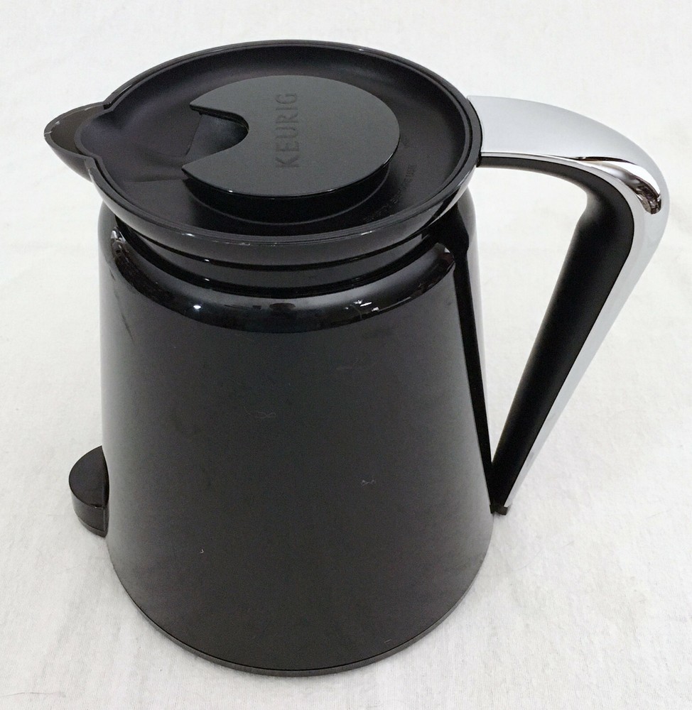 Genuine Keurig 2.0 Carafe 7" Black with Chrome Handle EUC