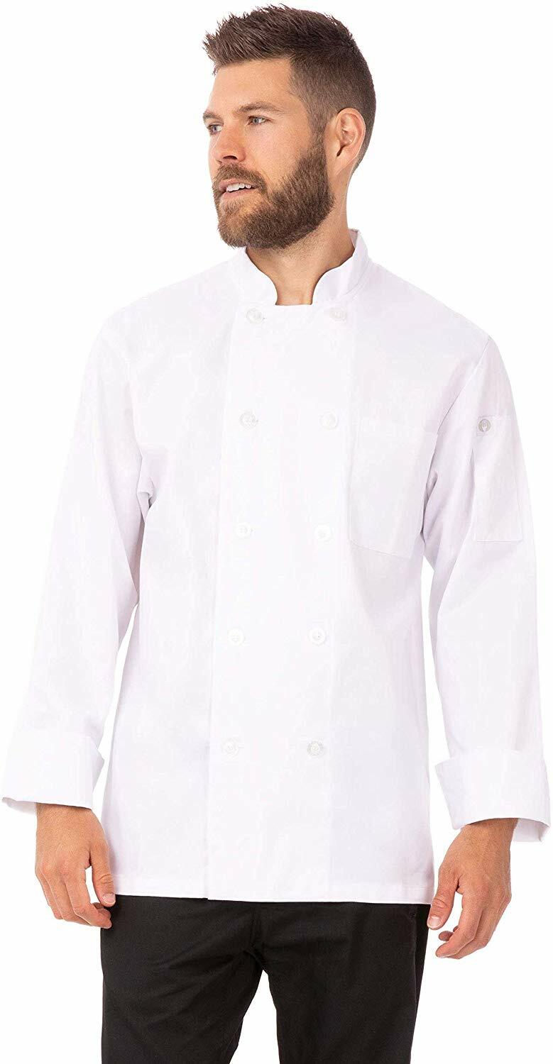 Chef Works Le Mans Chef Coat Men's White WCCW-WHT-XL New