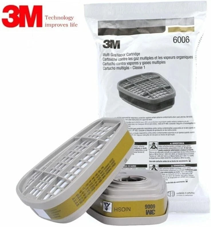 Bundle 3M 6900 LARGE FULL FACE RESPIRATOR MASK & 2 60926 GAS VAPOR+2 6006 Filter