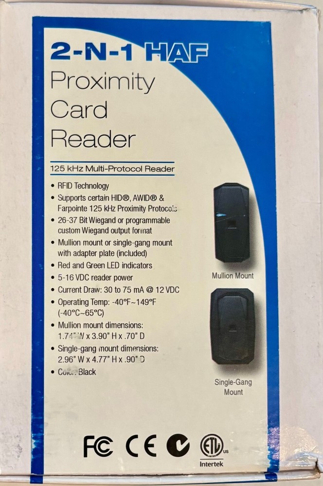 Linear 2-N-1 HAF 125 kHz Proximity Reader HID, AWID, Farpointe 620-100451