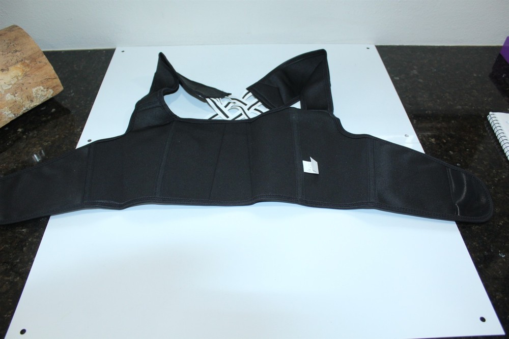 Back Support Black Neoprene Over The Shoulder Support Size Small