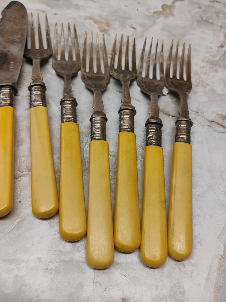 Vintage EPNS Bakelite Handled Silverware