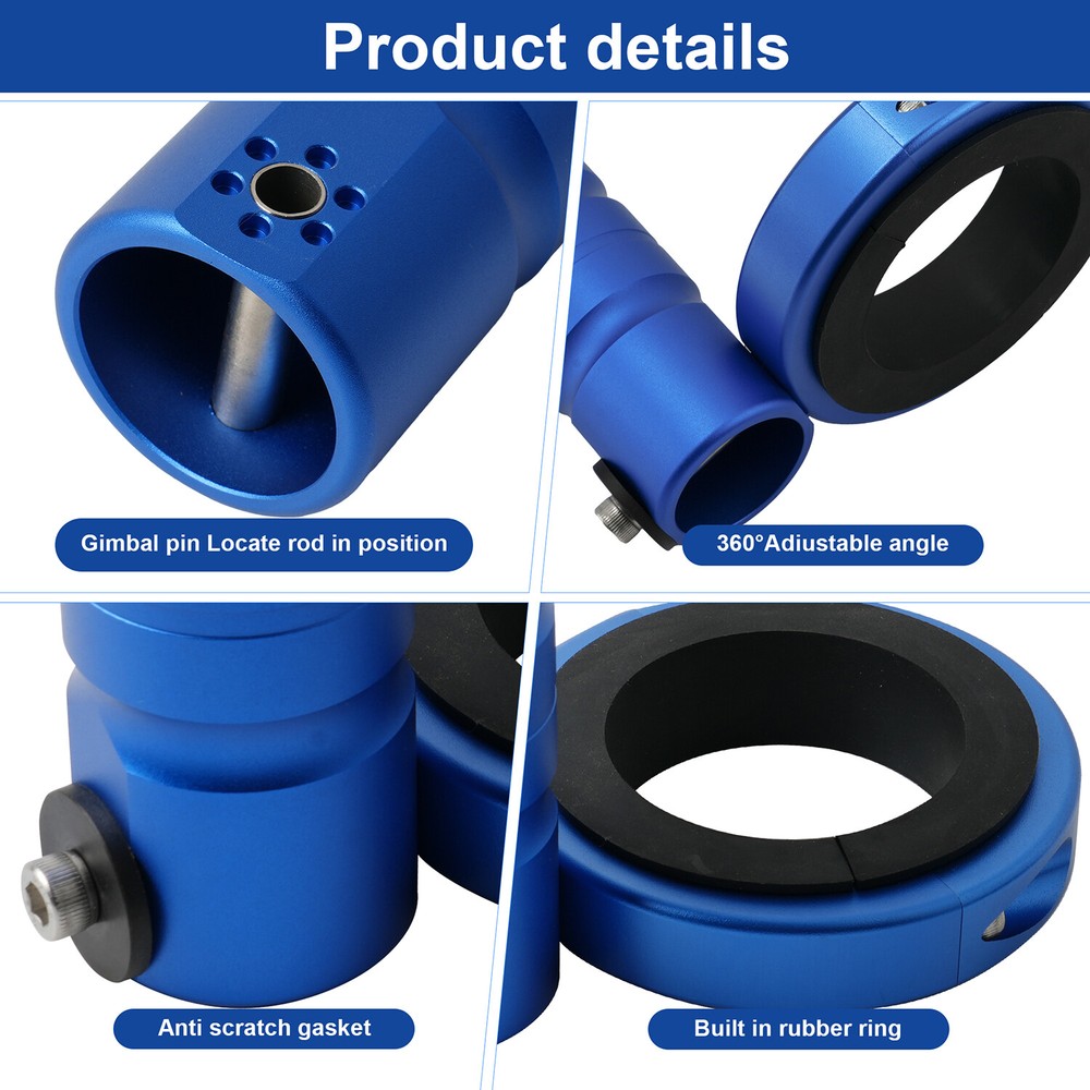 Boat Flag Pole Bracket Kits Rail Mount without Drilling Blue