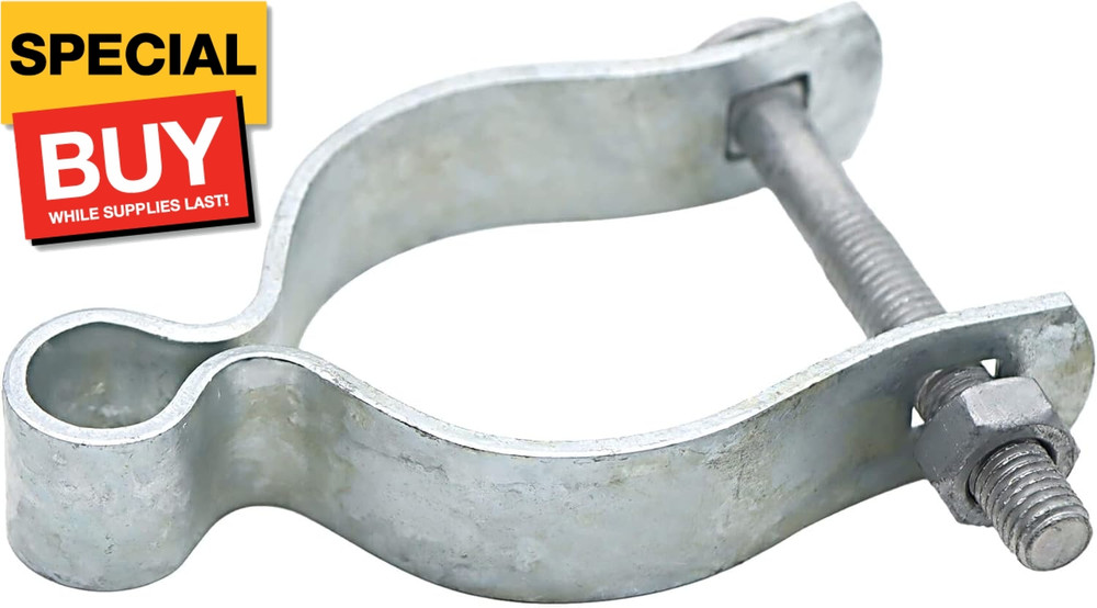 2 Pcs Chain Link Fence Gate Post Hinge for Outside Diameter Post/Pipe, Pressed S