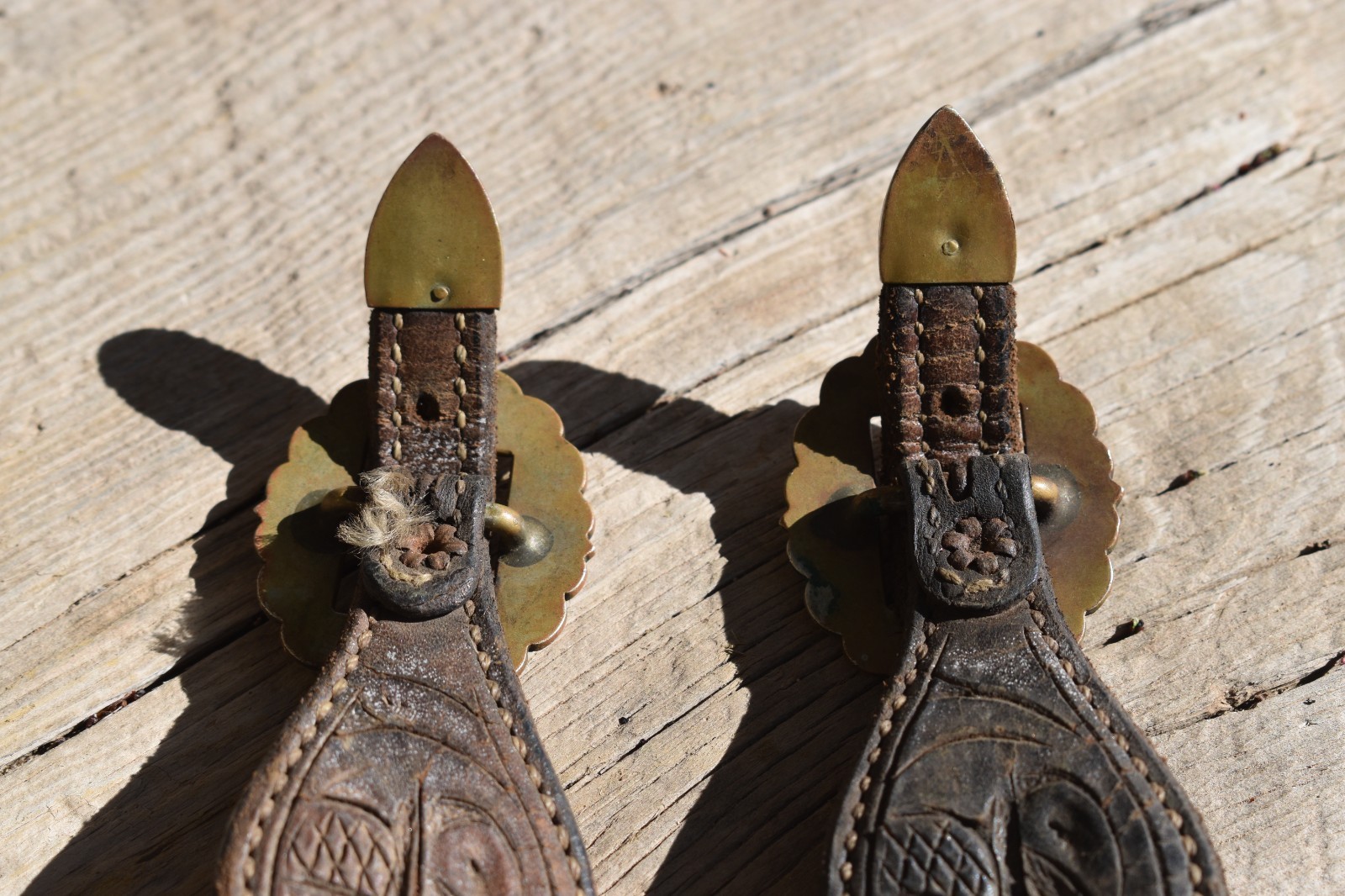 VINTAGE STERLING OVERLAY BUCKLE / TIP SETS FOR SPUR STRAPS OR HEADSTALL