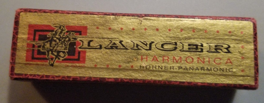 Vintage Lancer Harmonica Hohner Slide Box Paper