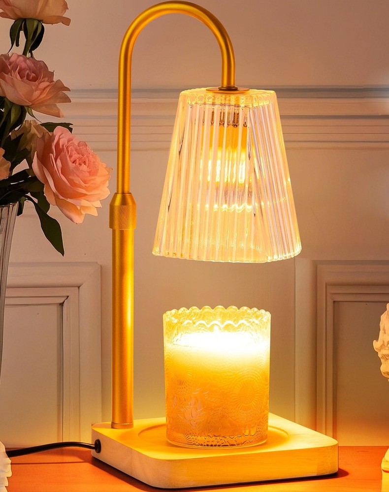 Candle Warmer Lamp Timer Adjustable - Height Wax Melt Light Warming Dimmable ...