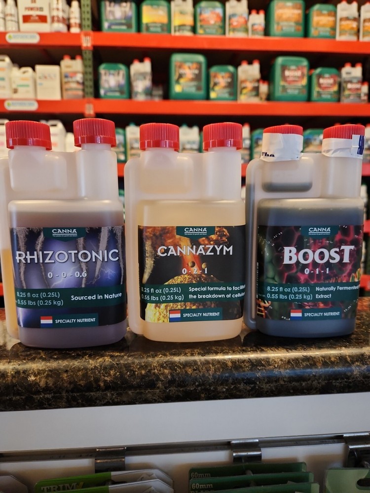 Canna Bundle Rhizotonic, Cannazyme, Boost 250ml Each