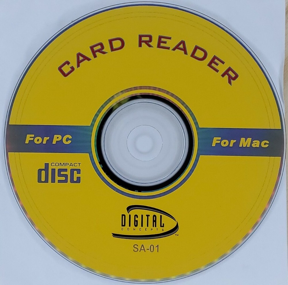 Compact Disc For Card Reader Digital Concepts SA-01 For PC or Mac