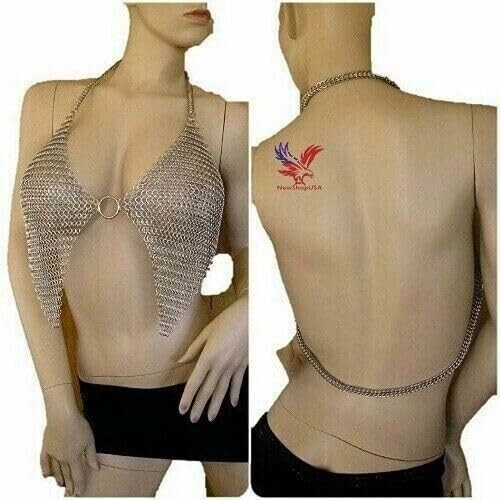 Aluminum Chainmail Bra Top
