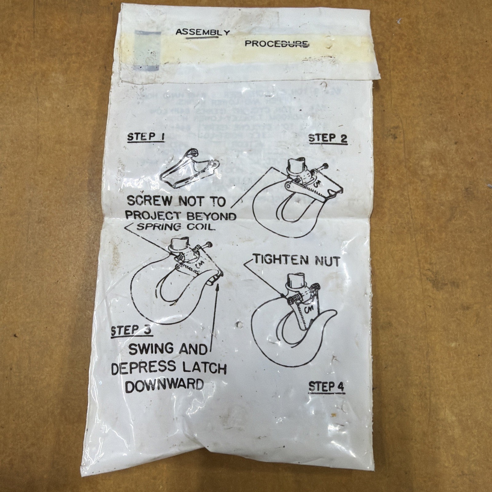 CM No. 6-7 - Part Number 45663 - Hook Latch Kit - New In Sealed Bag