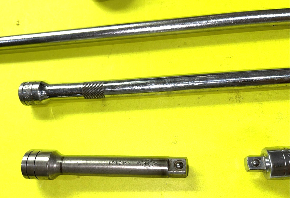 S-K TOOLS TOOLS 7 PIECE 1/2 DRIVE RATCHET & 4 EXTENSIONS + UNI, ADAPTOR