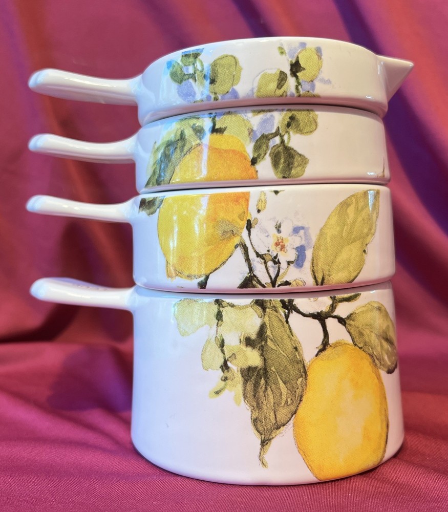 Lang Lemon Grove Earthenware Stacking Measuring Cups Susan Winget