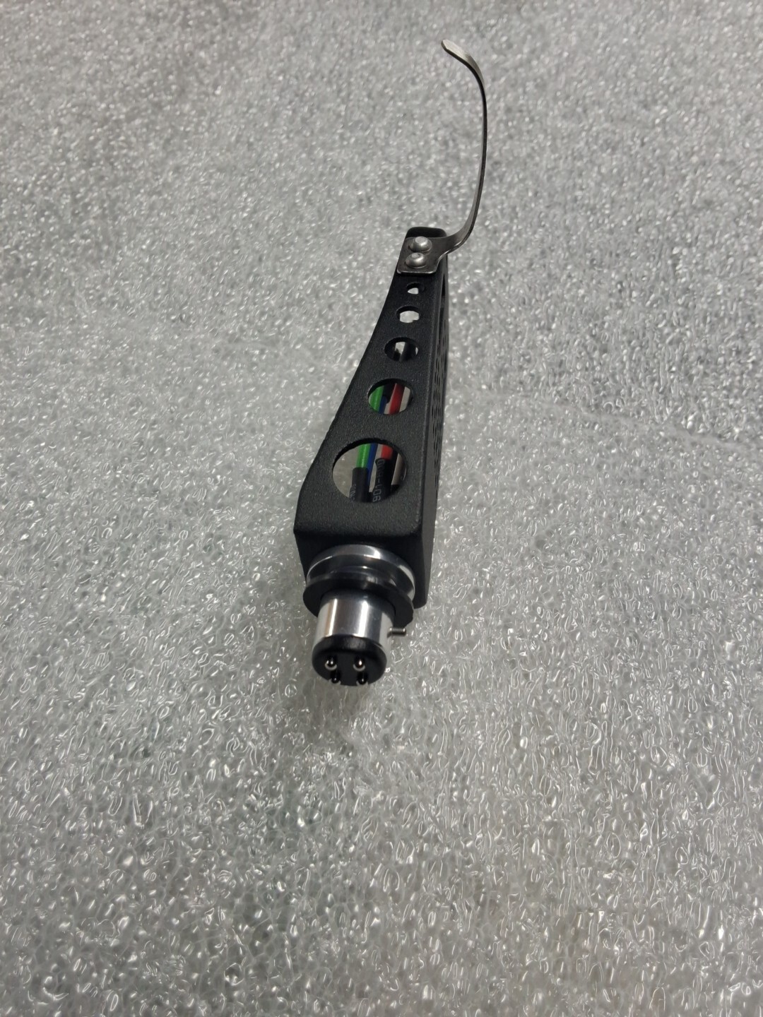 VINTAGE Style ALUM Headshell BLACK. W/ Gold plate copper Wire Leads! US Shipped.