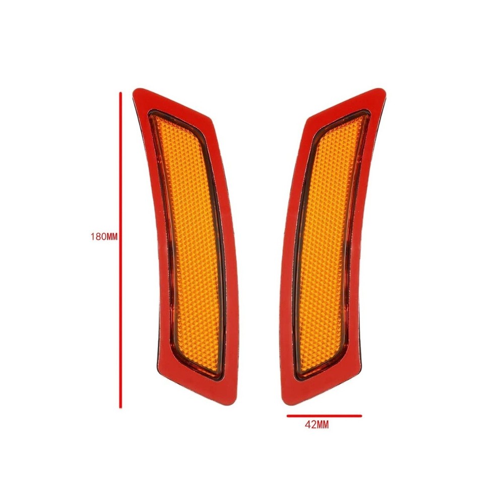Marker Lights - For BMW 5 Series 2011-2016, Front Bumper, Amber Lens