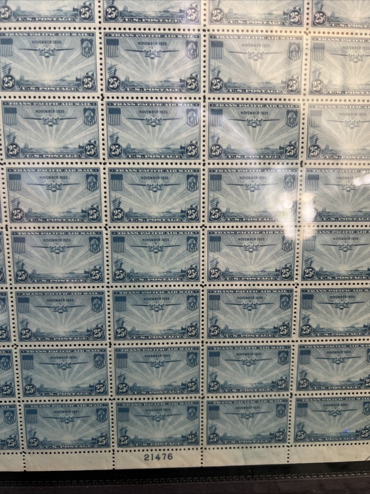 US Scott #C20 | Mint NH Framed Sheet