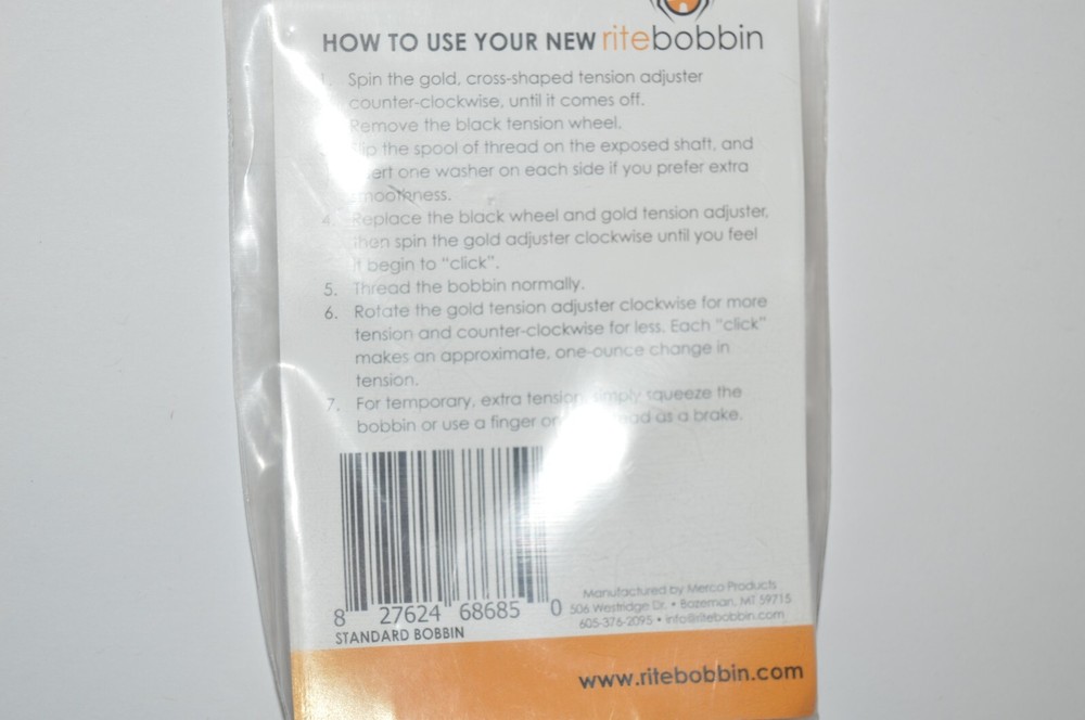 ritebobbin standard bobbin fly tying thread made USA Montana
