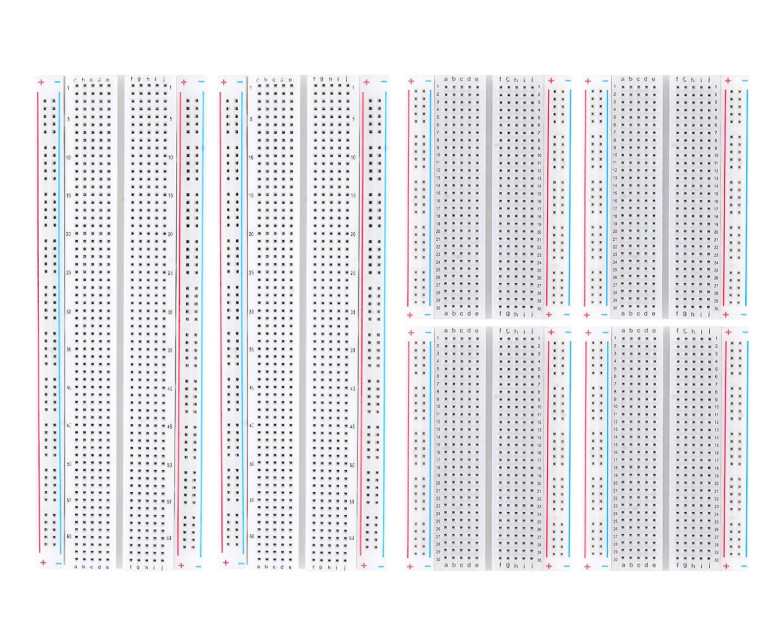 Breadboard, 6PCS Bread Board, Breadboard Kit Includes 2PCS 830 Point + 4PCS 400