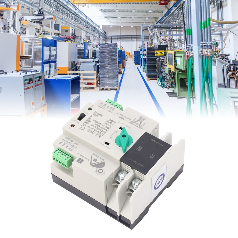 2P 110V 63A Power Automatic Transfer Switch PV Circuit Changeover Switch