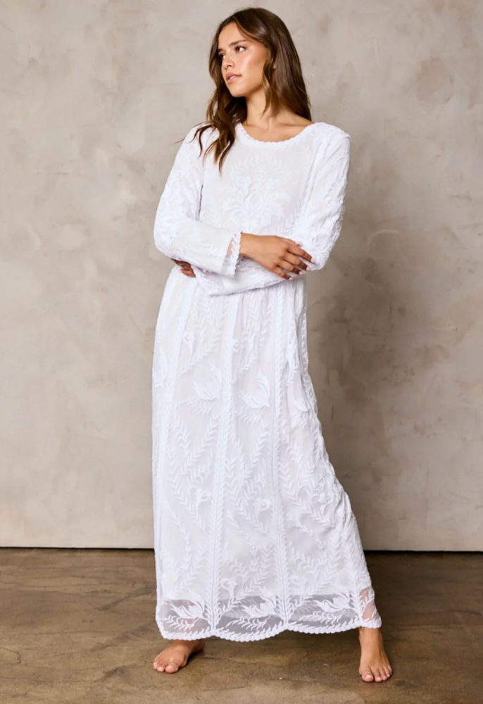 Sweet Antionette White Temple Dress