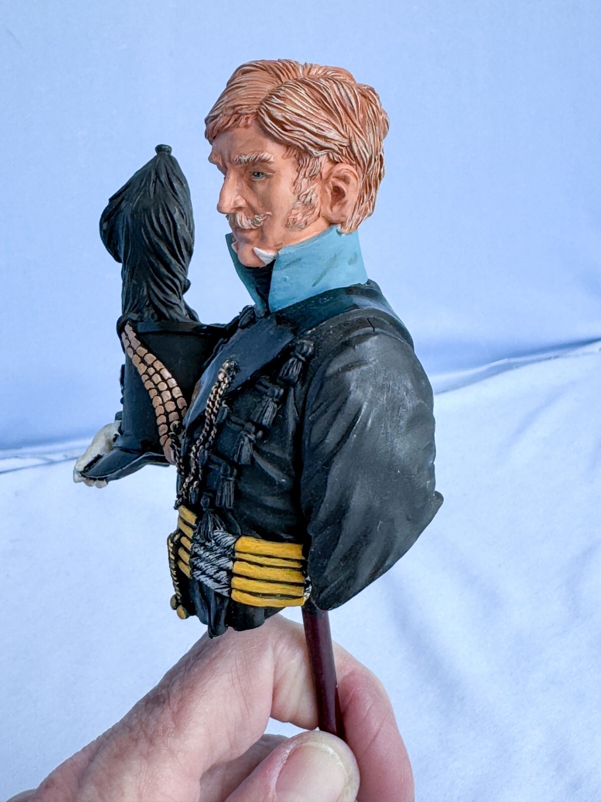 Hand Painted Britain Hussar Officer Miniature Soldier Wellington Napoleon War