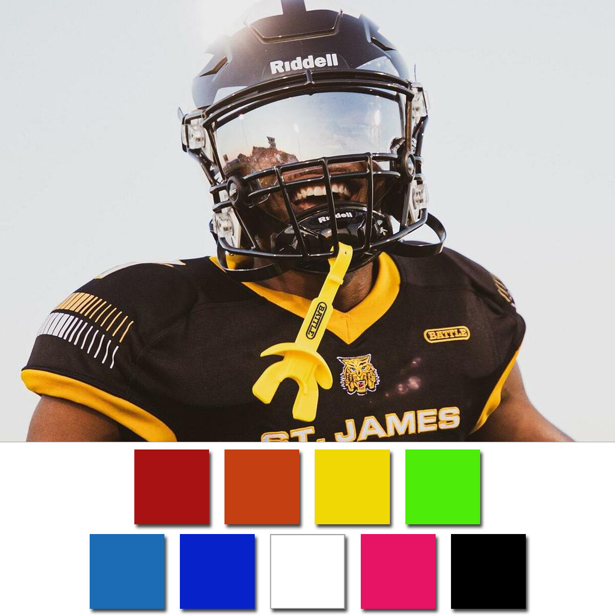 Battle Sports Speed Football Mouthguard with Connected Thick Strap