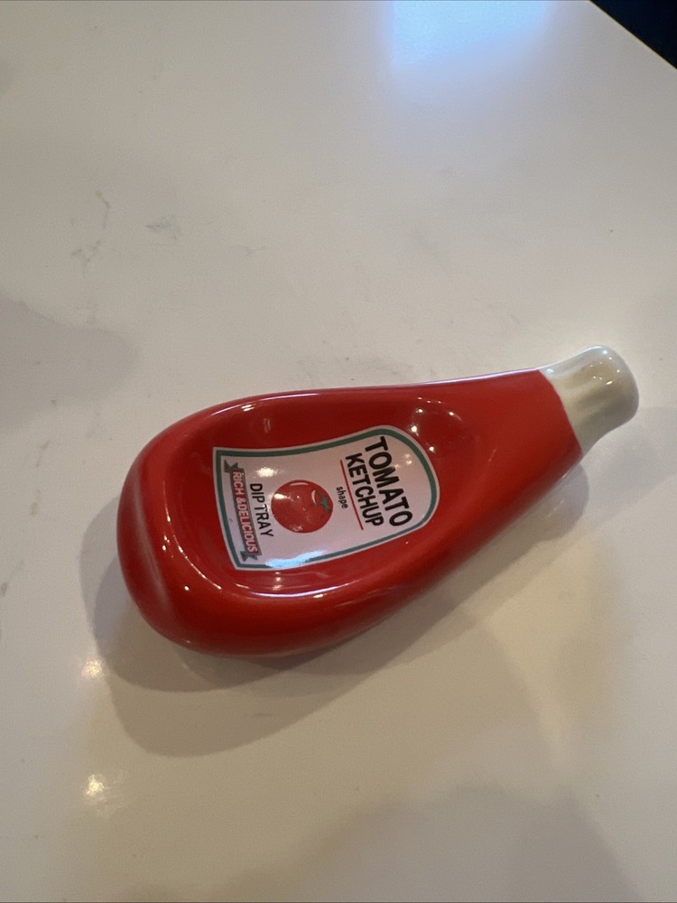 Whimsical Ketchup Ceramic Dip Dish