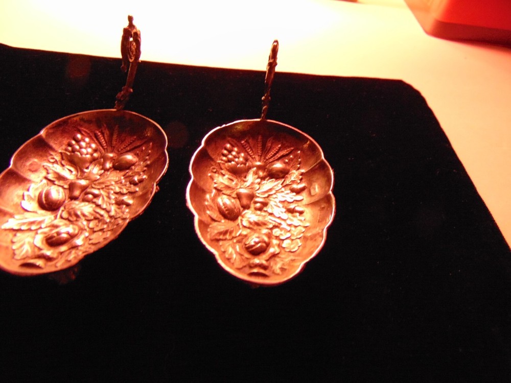 2 Mint antique dishes footed silver
