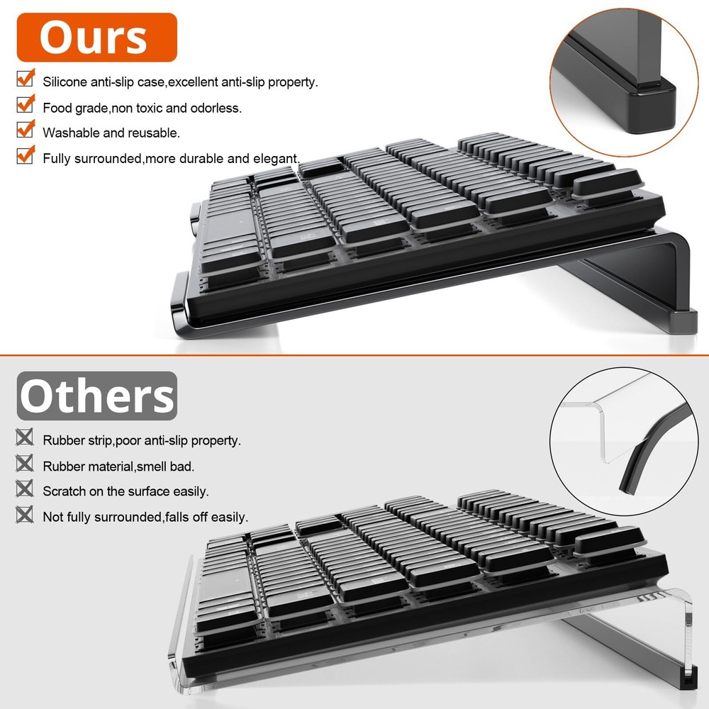 Computer Keyboard Stand Tilt PC Keyboard Stand Riser for Easy Ergonomic Typin...