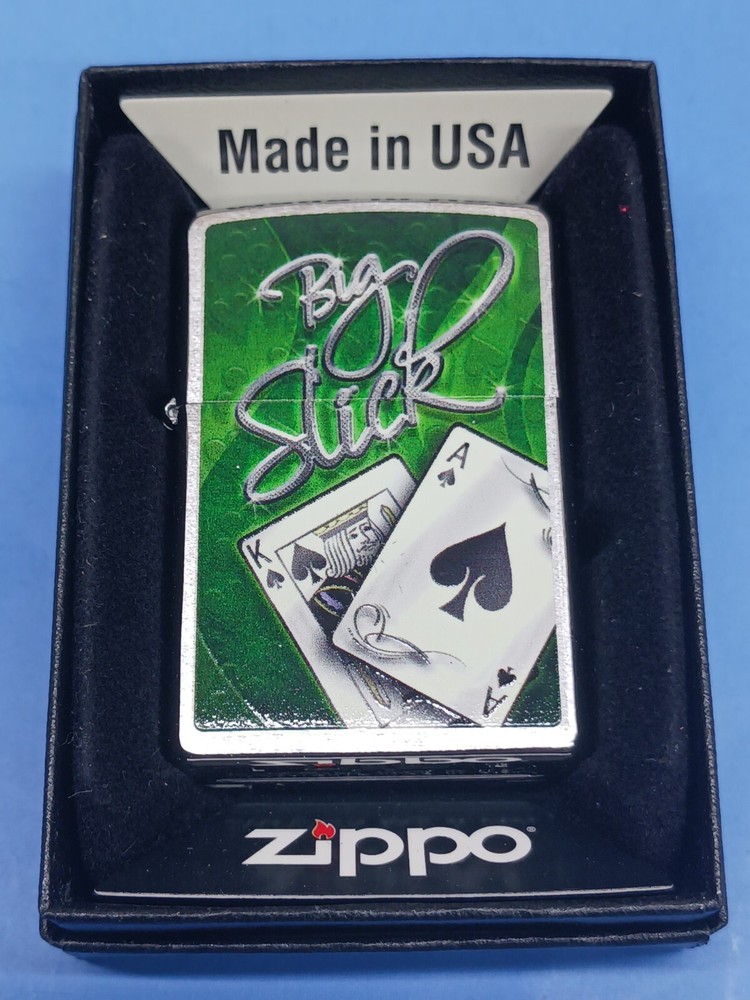 Zippo Brush Chrome Big Slick Lighter 28281